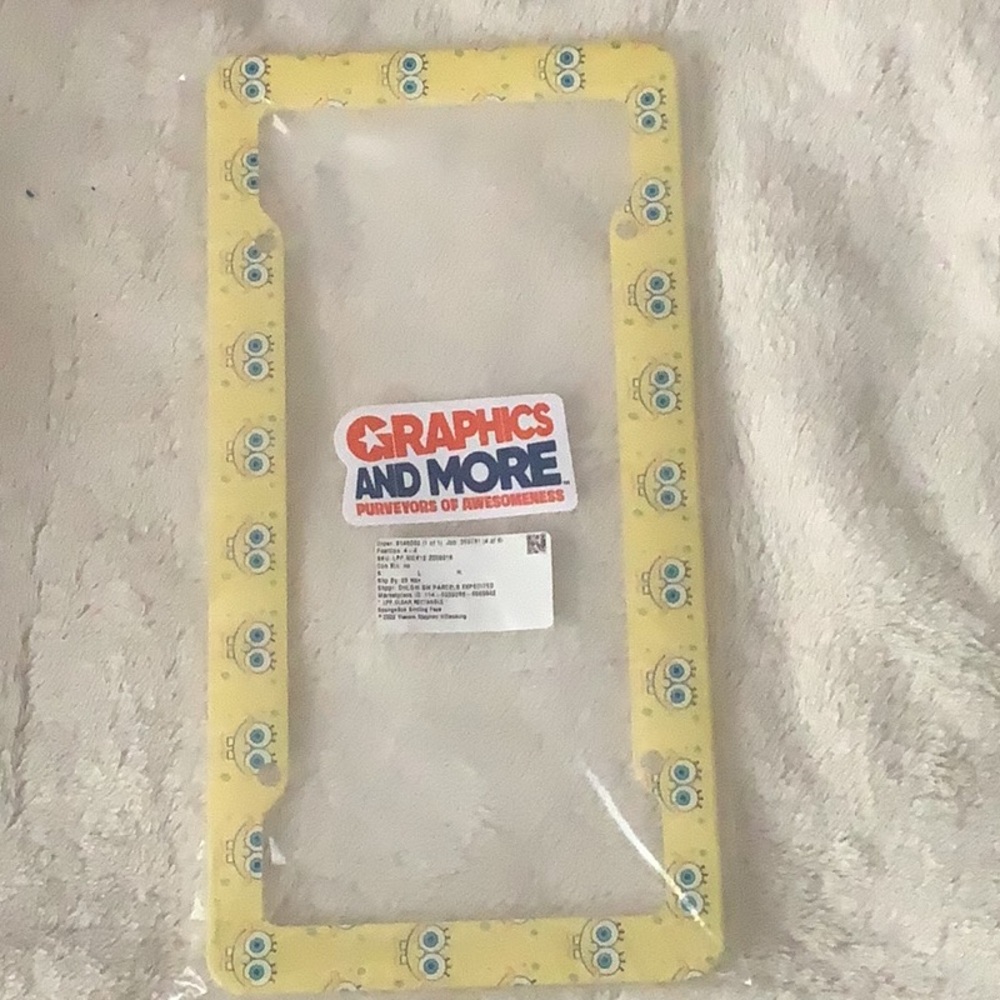 🆕🧽🚙 Nickelodeon Spongebob Squarepants License Plate Frame NWT